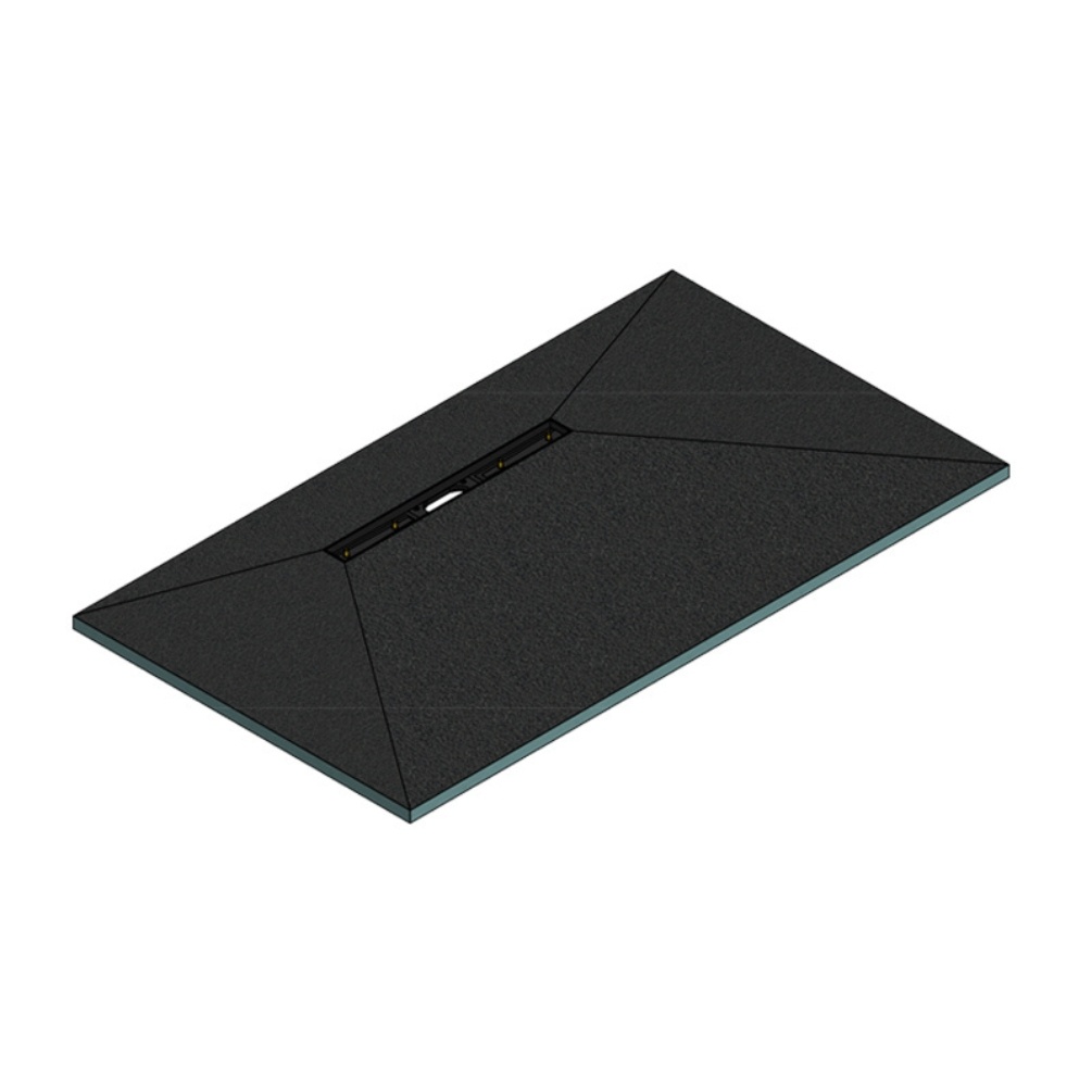 Product cut out image of the Abacus Elements Linear 1600mm x 900mm Wetroom Former Kit with 600mm Offset Drain